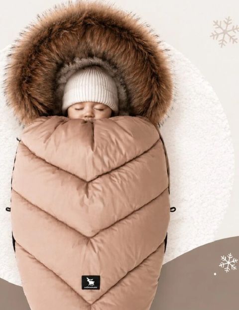 Dziecko w śpiworku Cottonmoose z futerkiem